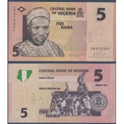 Nigeria Pick N°32, Billet de Banque de 5 Naira 2006-2009