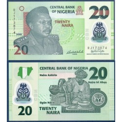 Nigeria Pick N°34, Billet de Banque de 20 Naira 2006-2014