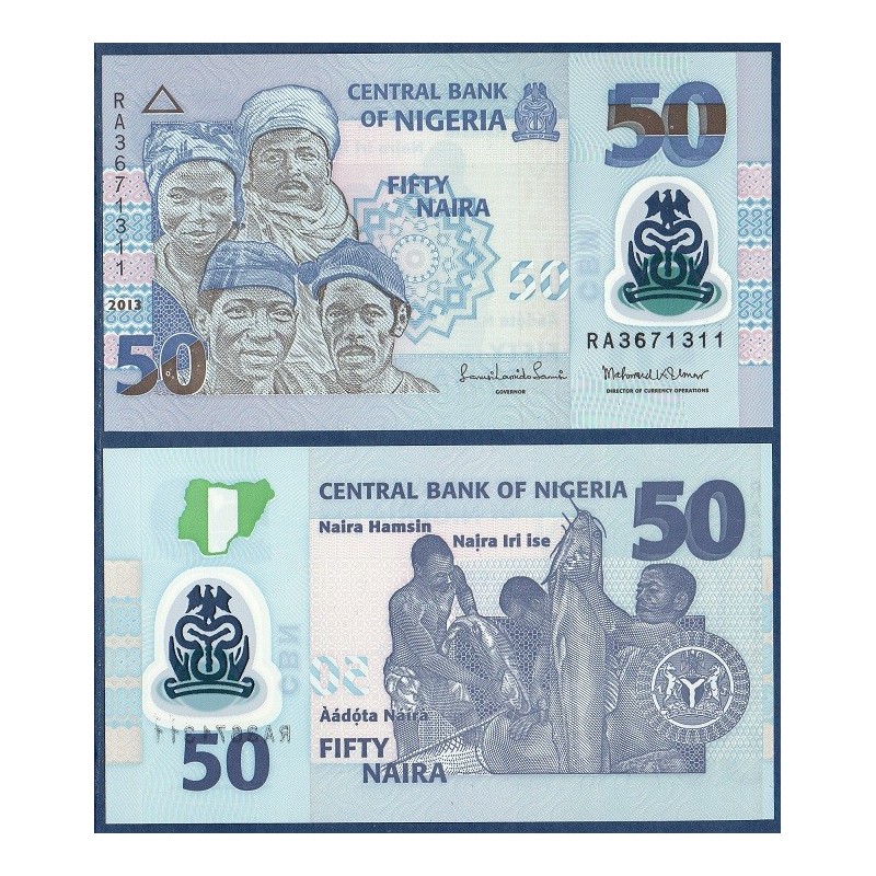 Nigeria Pick N°40d, Billet de Banque de 50 Naira 2013