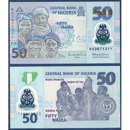 Nigeria P.40d, Neuf, Billet de 50 Naira 2013 Poissons
