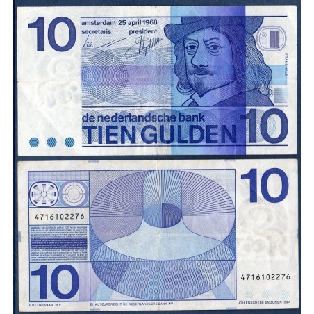 Pays Bas Pick N°91b, Billet de Banque de 10 Gulden 1968