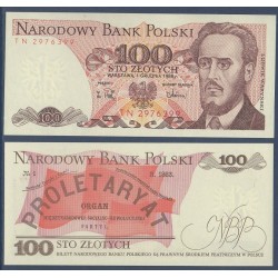 Pologne Pick N°143e, Billet de banque de 100 Zlotych 1986-1988