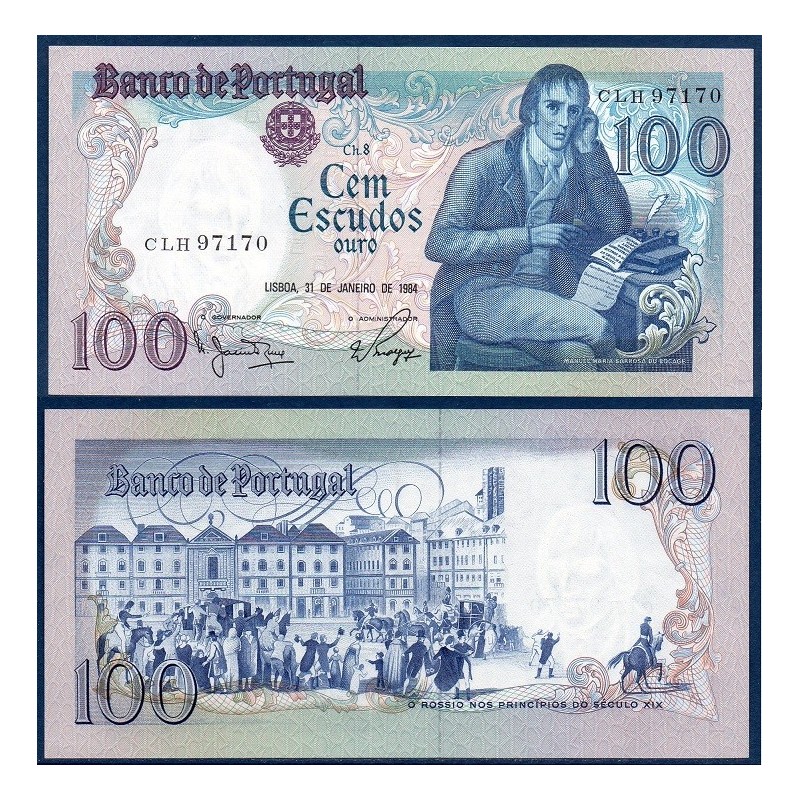 Portugal Pick N°178c, Billet de banque de 100 Escudos 1984