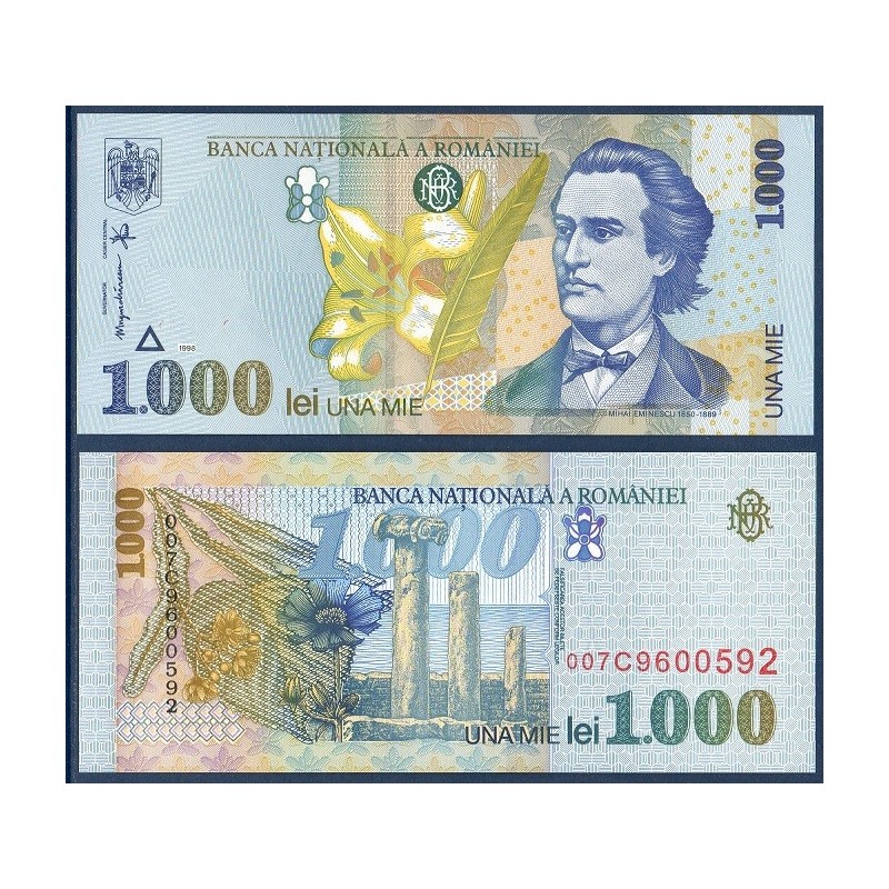 Roumanie Pick N°106, Billet de banque de 1000 leï 1998