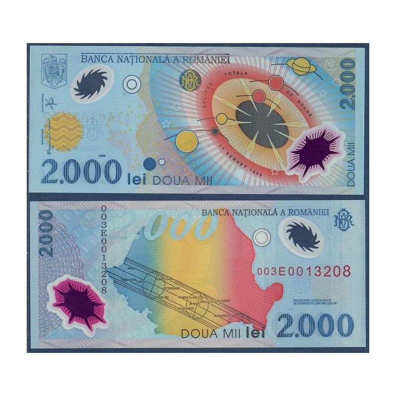Roumanie Pick N°111a, Billet de banque de 2000 leï 1999