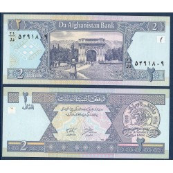 Afghanistan Pick N°65a, Billet de banque de 2 afghanis 2002