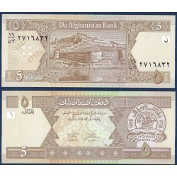 Afghanistan Pick N°66a Billet de banque de 5 afghanis 2002