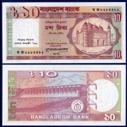 Bangladesh Pick N°32, Billet de banque de 10 Taka 1996