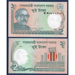 Bangladesh Pick N°52a, Billet de banque de 2 Taka 2011