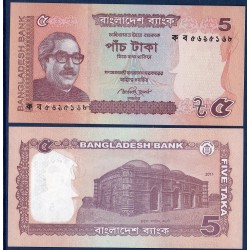 Bangladesh Pick N°53a, Billet de banque de 5 Taka 2011