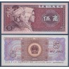 Chine Pick N°883a, Billet de banque de 5 Jiao 1980