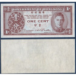 Hong Kong Pick N°321, Billet de banque de 1 cent  1945