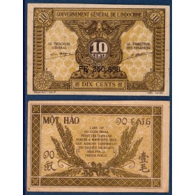 Indochine Pick N°89a, TBillet de banque de 10 centimes 1942