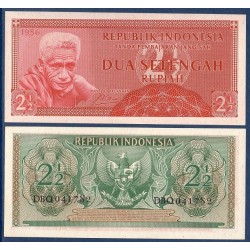 Indonésie Pick N°75, Billet de banque de 2 1/2 Rupiah 1956