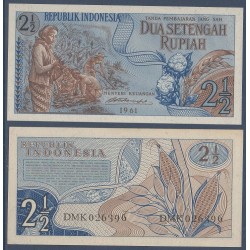 Indonésie Pick N°79, Billet de banque de 2.5 Rupiah 1961