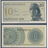Indonésie Pick N°92a, Billet de banque de 10 sen 1964