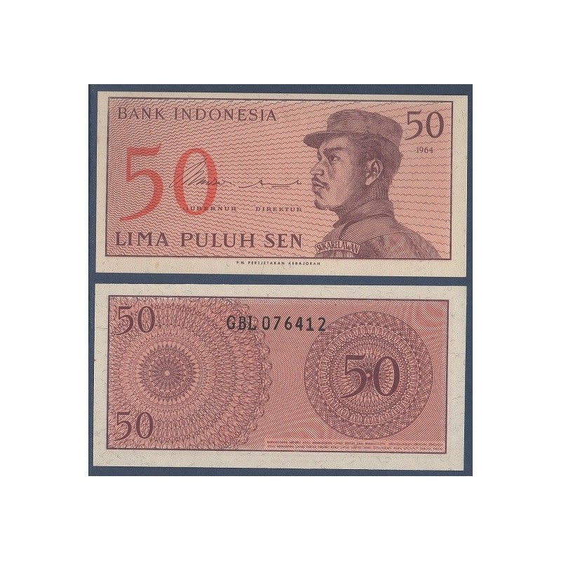 Indonésie Pick N°94a, Billet de banque de 50 sen 1964