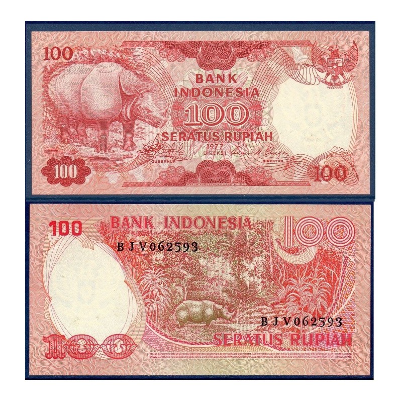 Indonésie Pick N°116, Billet de banque de 100 Rupiah 1977