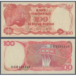 Indonésie Pick N°122a, Billet de banque de 100 Rupiah 1984