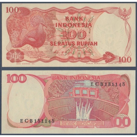 Indonésie Pick N°122a, Billet de banque de 100 Rupiah 1984