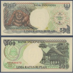 Indonésie Pick N°128g, Billet de banque de 500 Rupiah 1998