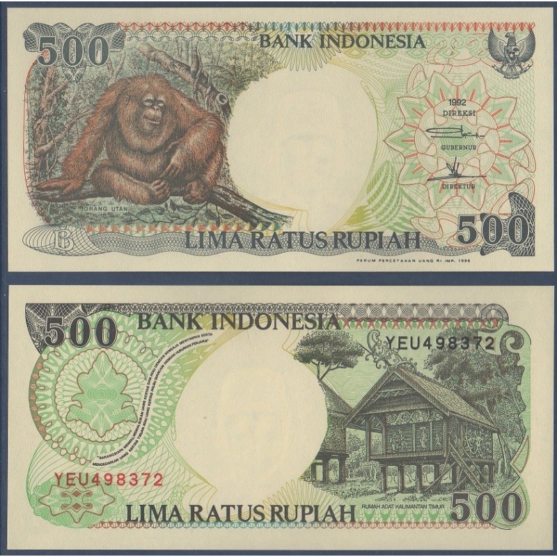 Indonésie Pick N°128g, Billet de banque de 500 Rupiah 1998