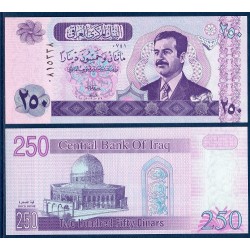 Irak Pick N°88, Billet de banque de 250 Dinars 2002