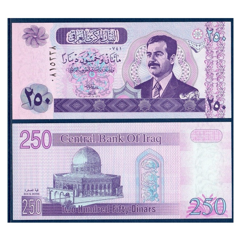 Irak Pick N°88, Billet de banque de 250 Dinars 2002