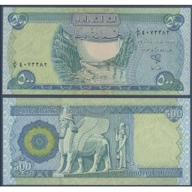Irak Pick N°92, Billet de banque de 500 Dinars 2004