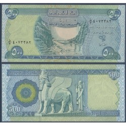 Irak Pick N°92, Billet de banque de 500 Dinars 2004