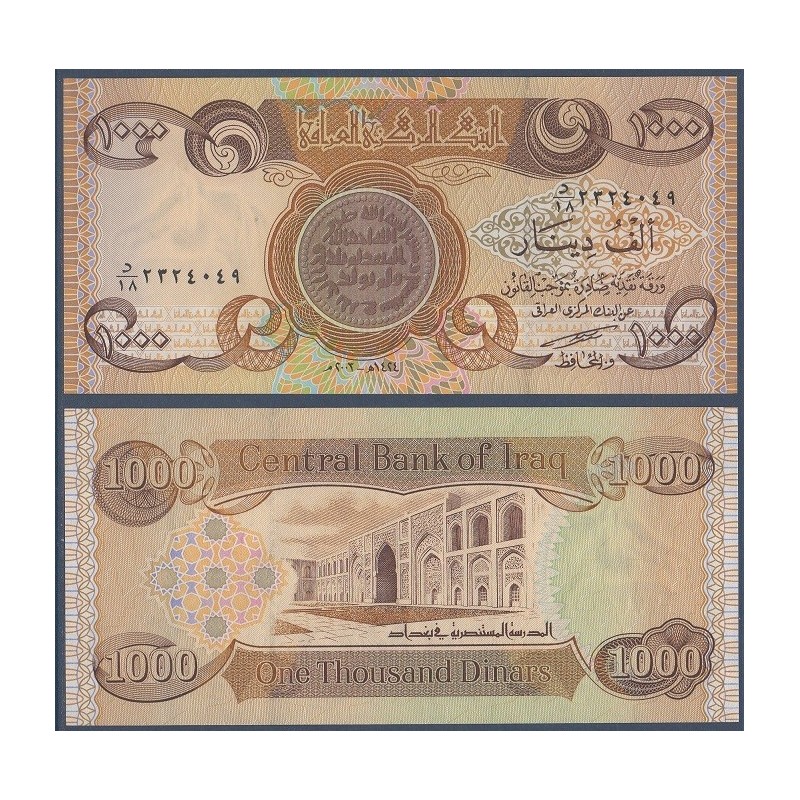 Irak Pick N°93a, Billet de banque de 1000 Dinars 2003-2013