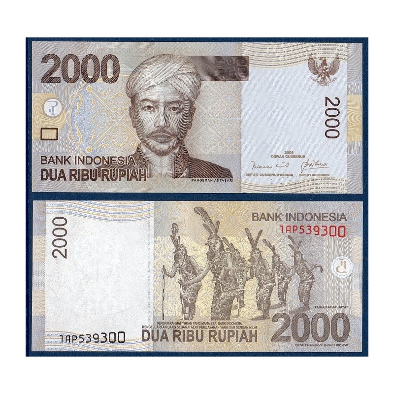 Indonésie Pick N°148a, Billet de banque de 2000 Rupiah 2009