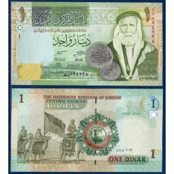 Jordanie Pick N°34g Billet de banque de 1 Dinar 2013