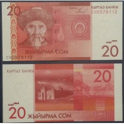 Kirghizistan Pick N°24a Billet de banque de 20 som 2009