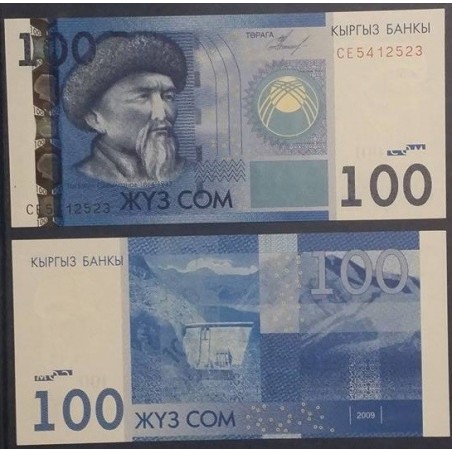 Kirghizistan Pick N°26a Billet de banque de 100 som 2009