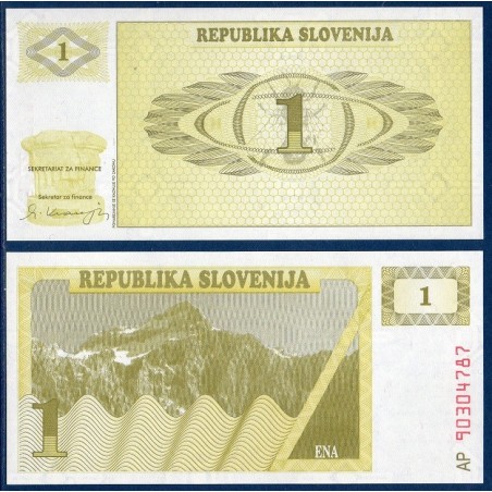 Slovénie Pick N°1a, Billet de banque de 1 Tollar 1990