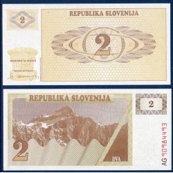 Slovénie Pick N°2a, Billet de banque de 2 Tollarjev 1990
