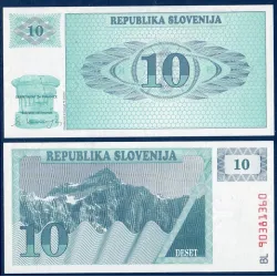 Slovénie Pick N°4a, Billet de banque de 10 Tollarjev 1990