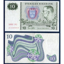 Suède Pick N°52e, Billet de banque de 10 Kronor 1980-1990