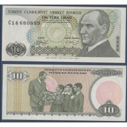 Turquie Pick N°192, Billet de banque de 10 Lira 1979