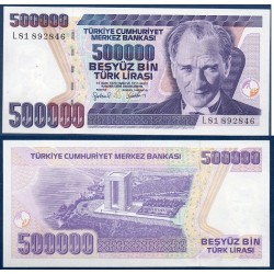 Turquie Pick N°212, Billet de banque de 500000 Lira 1998