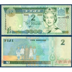Fidji Pick N°104a, Billet de banque de 2 Dollars 2002