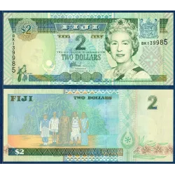 Fidji Pick N°104a, Billet de banque de 2 Dollars 2002