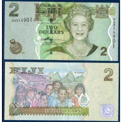 Fidji Pick N°109a, Billet de banque de 2 Dollars 2007-2011
