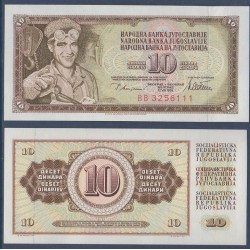 Yougoslavie Pick N°87a, Billet de banque de 10 Dinara 1978