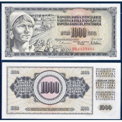 Yougoslavie Pick N°92, Billet de banque de 1000 Dinara 1978-1981