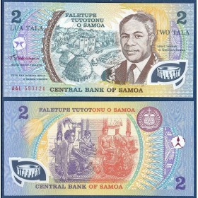 Samoa P.31e, neuf Billet de 2 Tala 1990 Malietoa Susuga Tanumafili II