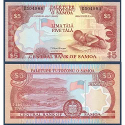 Samoa Pick N°33a, Billet de banque de 5 Tala 2002
