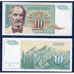 Yougoslavie Pick N°138a, Billet de banque de 10 Dinara 1994