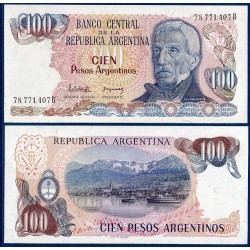 Argentine Pick N°315a, Billet de banque de 100 Pesos 1983-1985